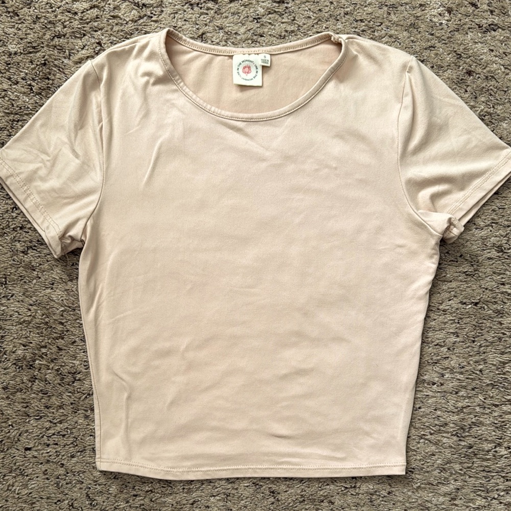 Live In The Moment Junior Girl Stratchy Crop Top Size S